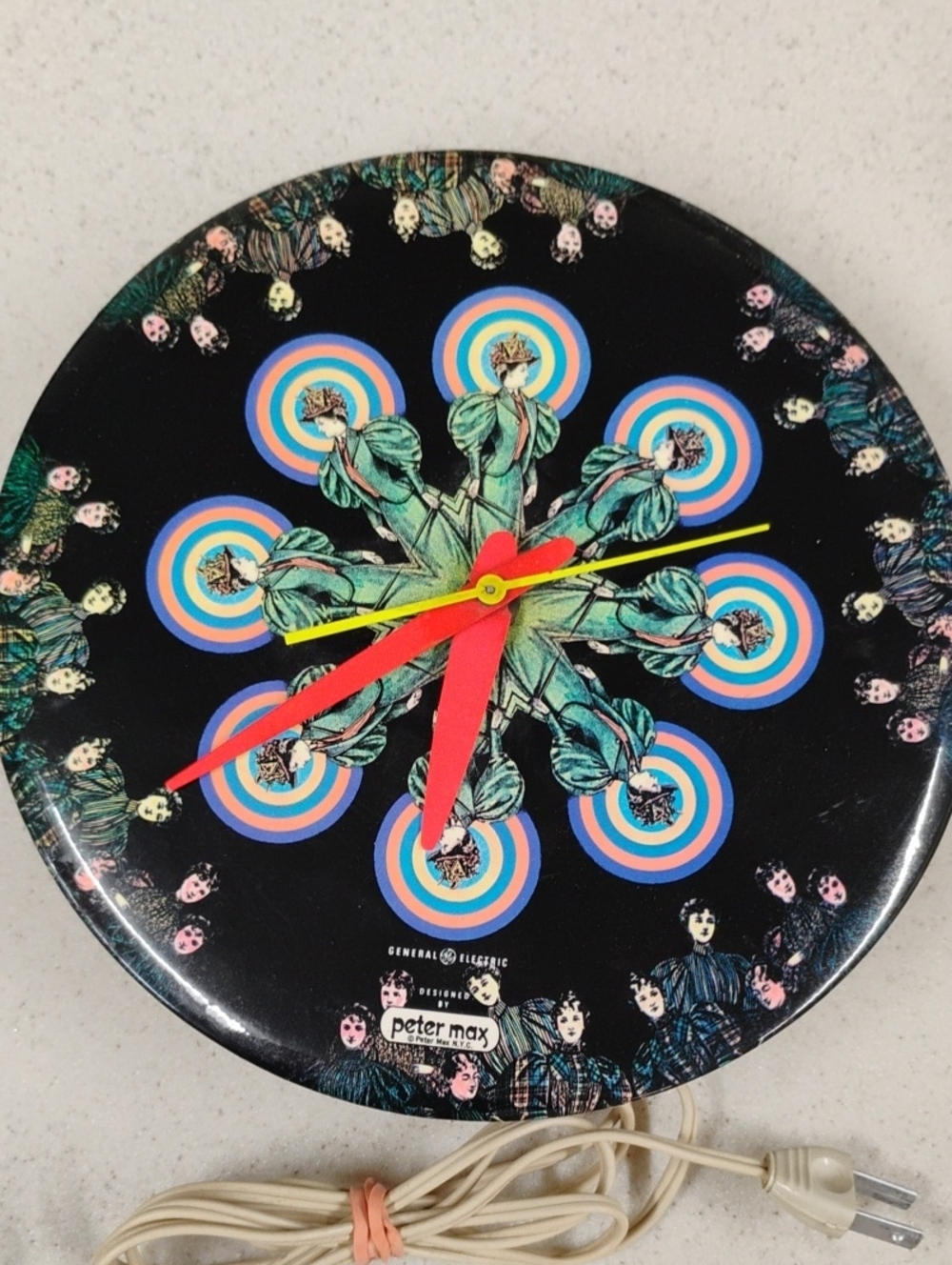 Peter Max Electric Wall Clock